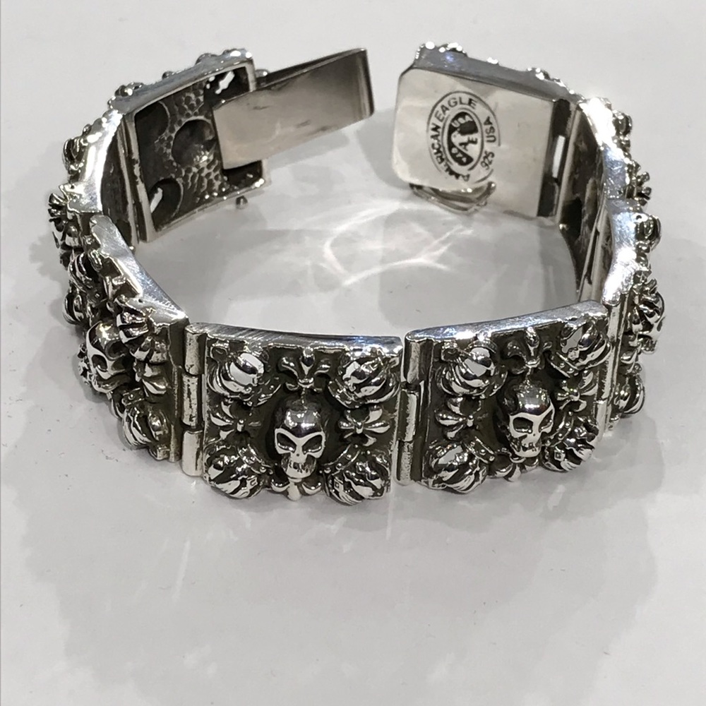 925sterlingsilver skull bracelet